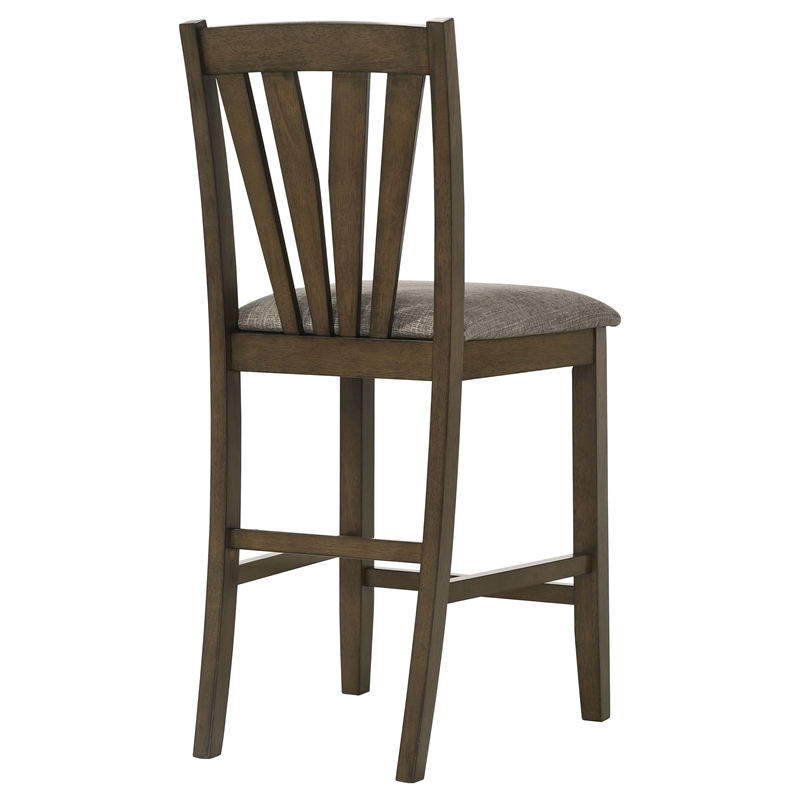 Pemberly Row Counter Height Dining Side Chair Set of 2 in Brown