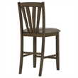Pemberly Row Counter Height Dining Side Chair Set of 2 in Brown