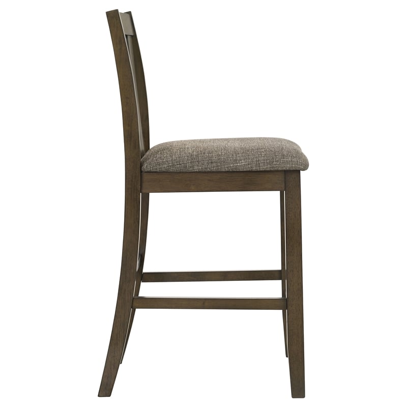 Pemberly Row Counter Height Dining Side Chair Set of 2 in Brown