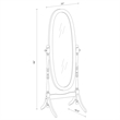 Pemberly Row Wood Adjustable Full Length Cheval Mirror in Black