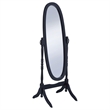 Pemberly Row Wood Adjustable Full Length Cheval Mirror in Black
