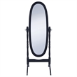 Pemberly Row Wood Adjustable Full Length Cheval Mirror in Black