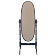 Pemberly Row Wood Adjustable Full Length Cheval Mirror in Black