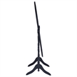 Pemberly Row Wood Adjustable Full Length Cheval Mirror in Black