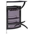 Pemberly Row 2-shelf Curved Freestanding Home Bar Cabinet in Black