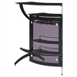 Pemberly Row 2-shelf Curved Freestanding Home Bar Cabinet in Black