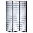 Pemberly Row 3-Panel Room Divider Folding Shoji Screen in Black