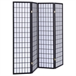 Pemberly Row 4-Panel Room Divider Folding Shoji Screen in Black