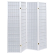 Pemberly Row 4-Panel Room Divider Folding Shoji Screen in White