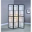 Pemberly Row 3-Panel Folding Shoji Screen Room Divider in Black