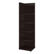 Pemberly Row 71-inch 6-shelf Wood Corner Bookcase in Cappuccino