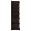 Pemberly Row 71-inch 6-shelf Wood Corner Bookcase in Cappuccino