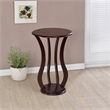Pemberly Row Round Wood Top Accent Plant Stand Side Table in Cherry