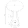 Pemberly Row Round Wood Top Accent Plant Stand Side Table in Cherry