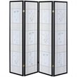 Pemberly Row 4-Panel Room Divider Folding Shoji Screen in Floral