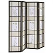 Pemberly Row 4-Panel Room Divider Folding Shoji Screen in Floral