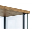 Pemberly Row 3-shelf Engineered Wood and Clear Glass Curio Cabinet in Brown