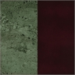 Pemberly Row Round Green Marble Top Tri-Leg Plant Stand in Merlot