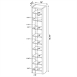 Pemberly Row 71-inch 8-shelf Engineered Wood Bookcase in Cappuccino