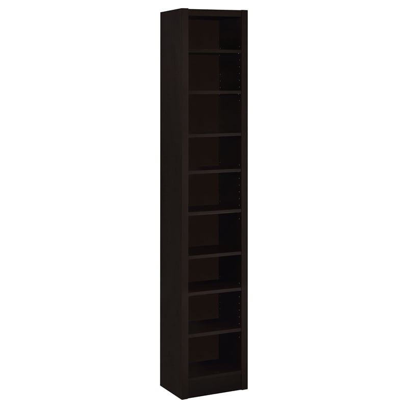 Pemberly Row 71-inch 8-shelf Engineered Wood Bookcase in Cappuccino