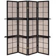 Pemberly Row 4-Panel Room Divider Folding Shoji Screen in Cappuccino