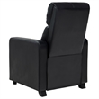 Pemberly Row Upholstered Home Theater Push Back Recliner in Black