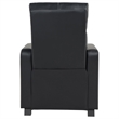 Pemberly Row Upholstered Home Theater Push Back Recliner in Black