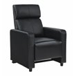 Pemberly Row Upholstered Tufted 3-Recliner Set with 2 Consoles in Black