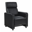 Pemberly Row Upholstered Tufted 4-Recliner Set with 3 Consoles in Black
