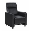 Pemberly Row Upholstered Tufted 4-Recliner Set with 1 Console in Black