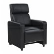 Pemberly Row Upholstered Tufted 5-Recliner Set with 4 Consoles in Black