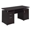 Pemberly Row 55-inch 2-drawer Wood Office Computer Desk in Cappuccino