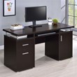 Pemberly Row 55-inch 2-drawer Wood Office Computer Desk in Cappuccino