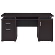 Pemberly Row 55-inch 2-drawer Wood Office Computer Desk in Cappuccino