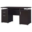 Pemberly Row 55-inch 2-drawer Wood Office Computer Desk in Cappuccino