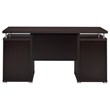 Pemberly Row 55-inch 2-drawer Wood Office Computer Desk in Cappuccino