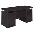Pemberly Row 55-inch 2-drawer Wood Office Computer Desk in Cappuccino