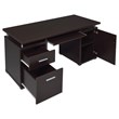Pemberly Row 55-inch 2-drawer Wood Office Computer Desk in Cappuccino