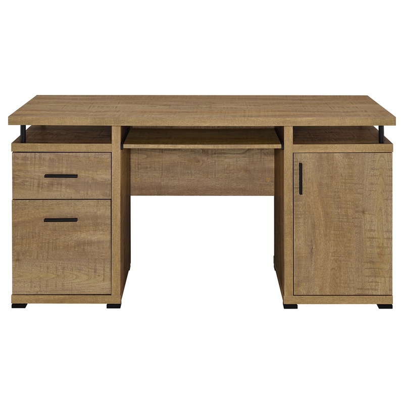 Pemberly Row 55-inch 2-drawer Engineered Wood Office Computer Desk in Mango