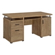 Pemberly Row 55-inch 2-drawer Engineered Wood Office Computer Desk in Mango