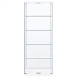 Pemberly Row 4-Shelf Engineered Wood and Glass Curio Cabinet in White
