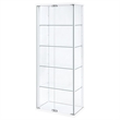Pemberly Row 4-Shelf Engineered Wood and Glass Curio Cabinet in White