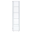 Pemberly Row 4-Shelf Engineered Wood and Glass Curio Cabinet in White