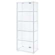 Pemberly Row 4-Shelf Engineered Wood and Glass Curio Cabinet in White