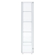Pemberly Row 4-Shelf Engineered Wood and Glass Curio Cabinet in White