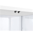 Pemberly Row 4-Shelf Engineered Wood and Glass Curio Cabinet in White