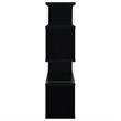 Pemberly Row 63-inch 4-shelf Tempered Glass Panel Bookshelf in Black
