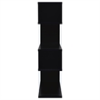 Pemberly Row 63-inch 4-shelf Tempered Glass Panel Bookshelf in Black