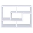 Pemberly Row Multipurpose 2-piece L-Shape TV Stand and Bookshelf in White
