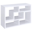 Pemberly Row Multipurpose 2-piece L-Shape TV Stand and Bookshelf in White